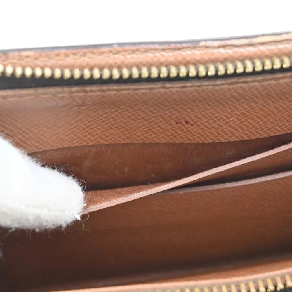 LOUIS VUITTON LV Logo 2 Set Zipper Wallet Monogram Damier Leather Brown 64KC511 - Picture 4 of 13